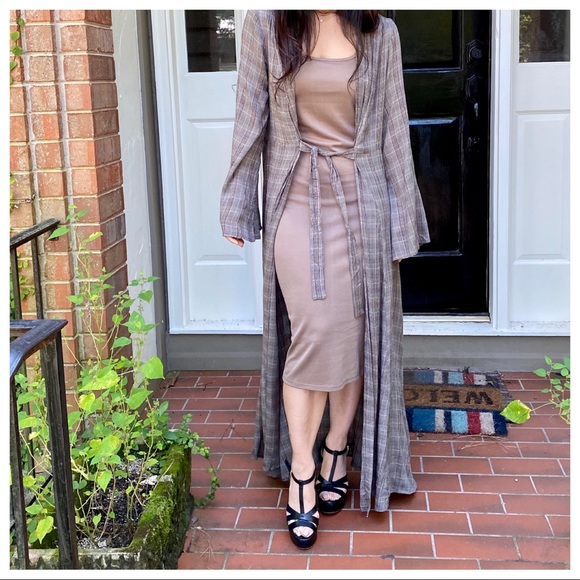 MOCHA MIDI TANK BODYCOM DRESS - Picture 2 of 9